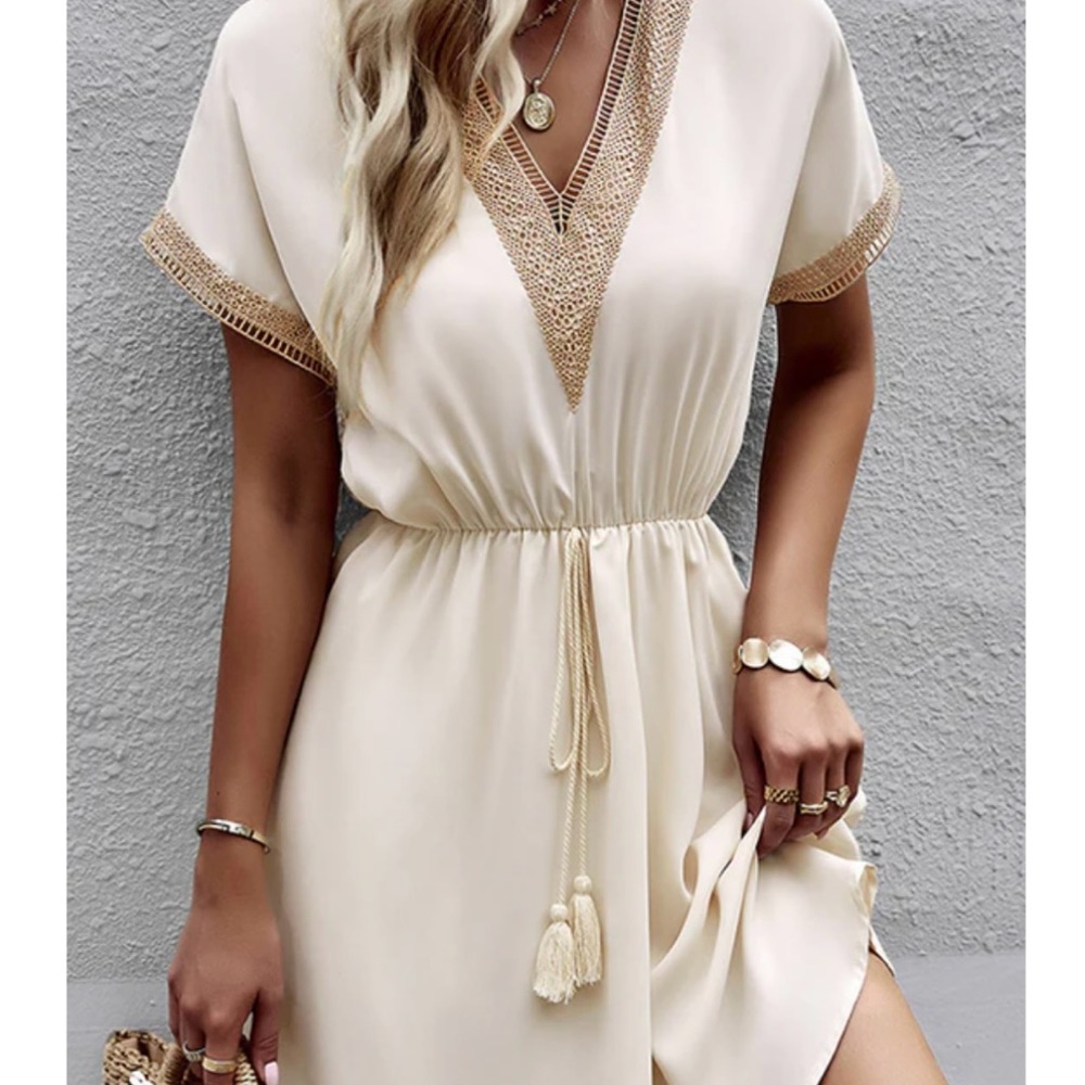 Brand new white summer dress or beach coverup!